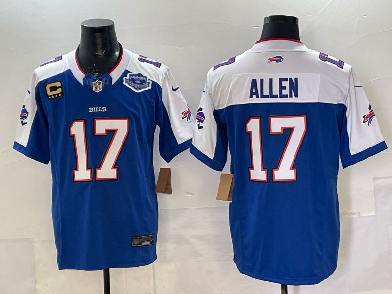 Men 2025 Nike Buffalo Bills #17 Allen Blue Limited NFL Jersey style 05